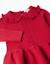 Robe en maille à manches longues avec col à volants Rouge 4 - vertbaudet enfant 