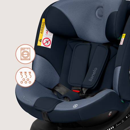 Siège-auto pivotant 360° bastiaan plus i-size 40-150 cm avec isofix Beige chocolate+Black carbon+Navy blue+Pink mauve 18 - vertbaudet enfant 