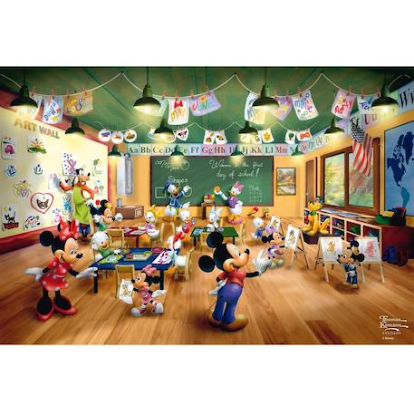Puzzle l'école de mickey et minnie 200 pcs Vert 1 - vertbaudet enfant 