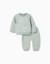 Ensemble en coton peigné avec imprimé mickey en relief Vert 1 - vertbaudet enfant 
