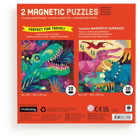 Puzzle magnétique 2 en 1 - dinosaure Multicolor 5 - vertbaudet enfant 