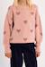 Pull en maille, imprimé cœurs - fille Noir+Rose 9 - vertbaudet enfant 
