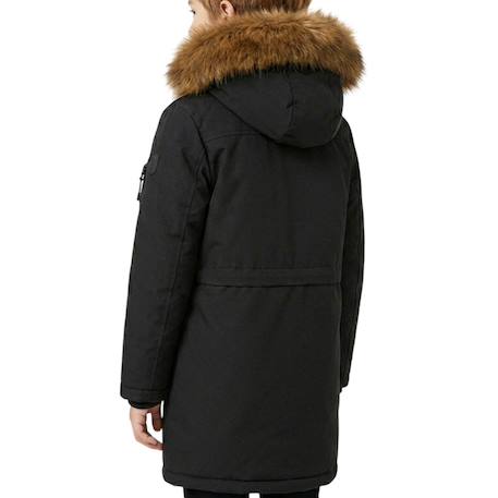 Parka à capuche garçon Noir, marron 3 - vertbaudet enfant 