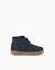 Bottines barefoot en suède avec brides à scratch Bleu 1 - vertbaudet enfant 