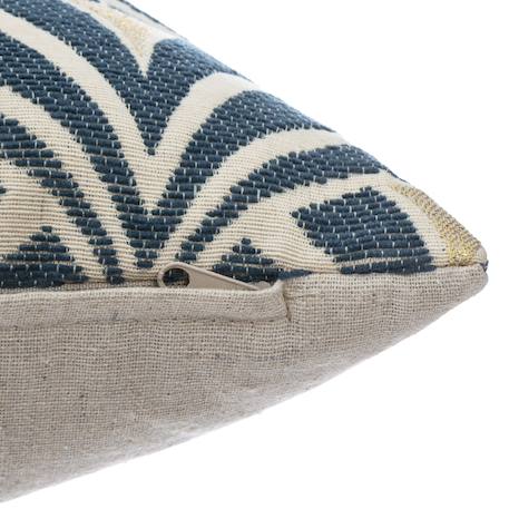 Housse de coussin géométrique en chenille Bleu 3 - vertbaudet enfant 