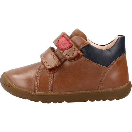 Baskets bébé garçon en cuir Marron c6001 2 - vertbaudet enfant 