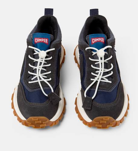 Sneaker-bootie cuir drift trail Bleu gris 009+Brun beige 007+Gris foncert 008 3 - vertbaudet enfant 