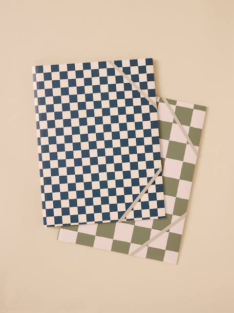Lot de 2 pochettes papier Bleu jeans+Imprimé marine+Imprimé mireille 1 - vertbaudet enfant 