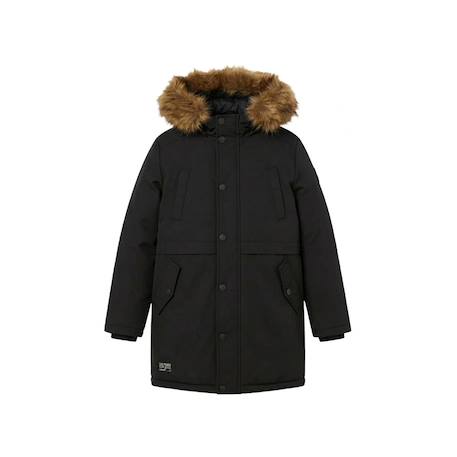 Parka à capuche garçon Noir, marron 1 - vertbaudet enfant 