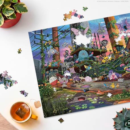 Puzzle pokémon voltali et centrale électrique 1000 pcs Blanc 2 - vertbaudet enfant 