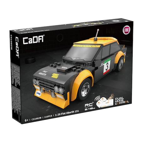Voiture de sport fiat 131 abarth 254 pièces Jaune 4 - vertbaudet enfant 