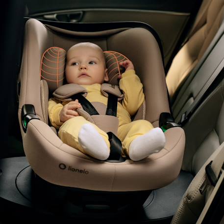 Siège-auto bébé astrid i-size 40-87 cm avec base isofix pivotante à 180°, léger et récompensé par l’adac Beige cream+Beige taupe+Green forest+Pink coral 3 - vertbaudet enfant 