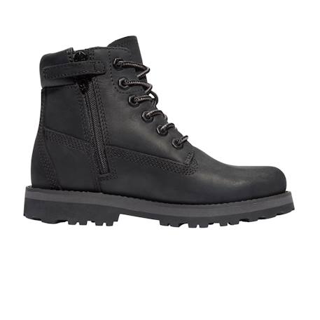 Boots garçon en cuir Noir foncé 2 - vertbaudet enfant 