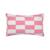 Coussin rectangulaire en bouclette à motif damier Rose 1 - vertbaudet enfant 