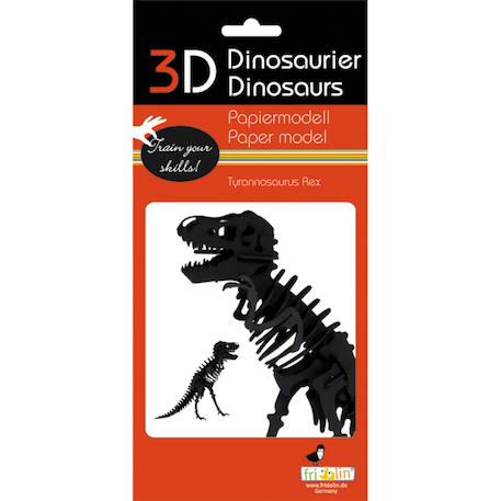 Modèle en papier 3d - t-rex Noir 3 - vertbaudet enfant 