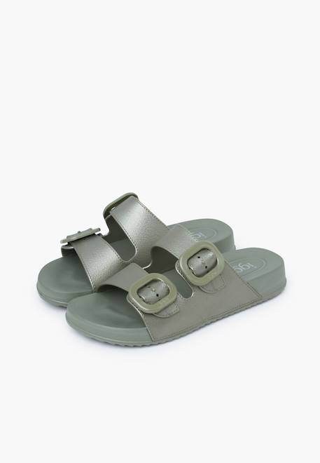 Sandales caoutchouc eva habana métallisées Argent+Vert 10 - vertbaudet enfant 