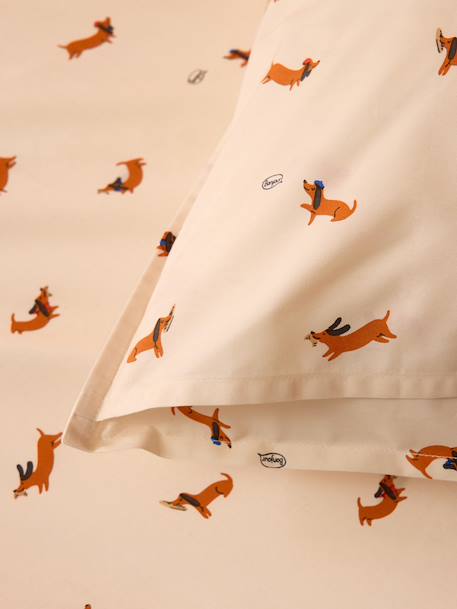 Taie d'oreiller percale de coton 'loki' Chocolat 3 - vertbaudet enfant 
