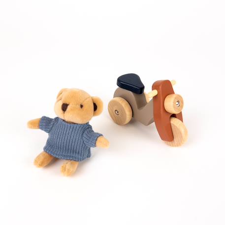 Alexis l'ours en peluche sur son scooter Bleu 2 - vertbaudet enfant 