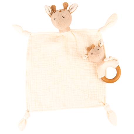 Coffret cadeau doudou et hochet girafe Beige 1 - vertbaudet enfant 
