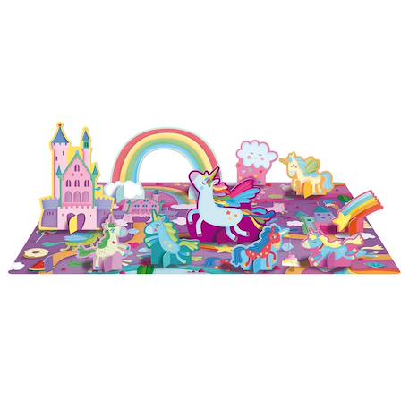Livre et puzzle les licornes Bleu 2 - vertbaudet enfant 