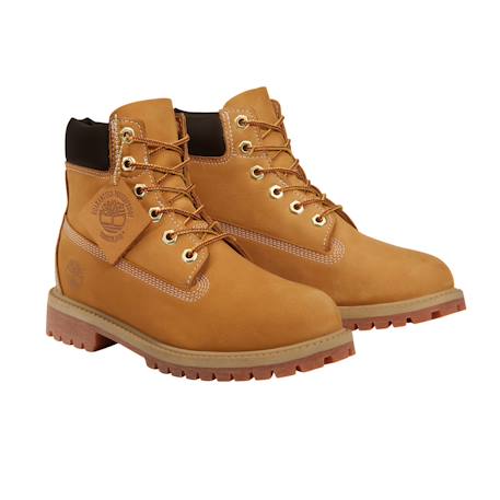 Boots garçon en cuir Beige, marron foncé 2 - vertbaudet enfant 