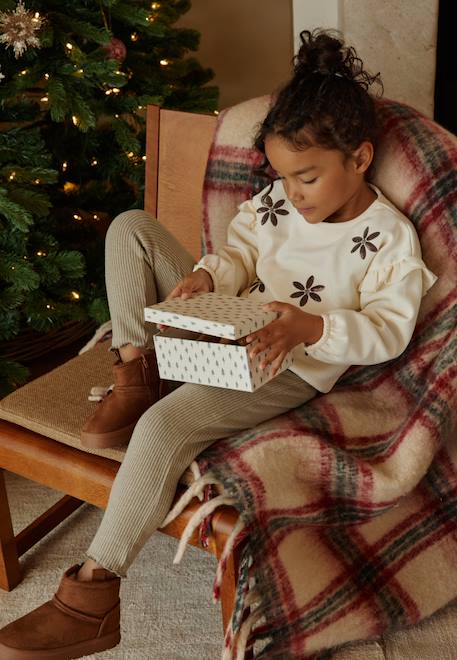Ensemble enfant sweat en molleton et legging misti Kaki 1 - vertbaudet enfant 