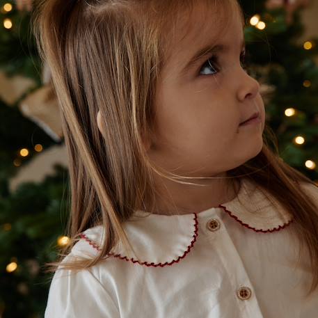 Blouse enfant en popeline grace Ecru 6 - vertbaudet enfant 
