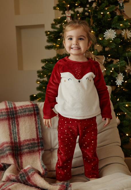 Pyjama enfant 2 pièces en velours grace Vanille 1 - vertbaudet enfant 