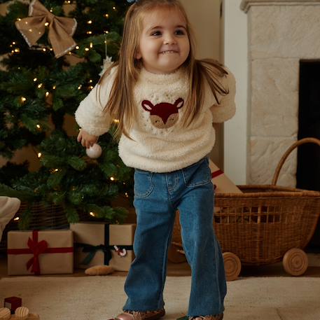 Sweat-shirt enfant en sherpa grace Vanille 6 - vertbaudet enfant 