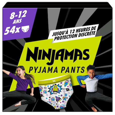 Ninjamas pyjama pants garçon, 54 sous-vêtement de nuit, 8-12 ans, paquet 1 mois Multicouleur 3 - vertbaudet enfant 