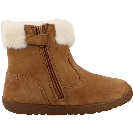 Baskets enfant fille en cuir macchia Brun clair c6627 1 - vertbaudet enfant 