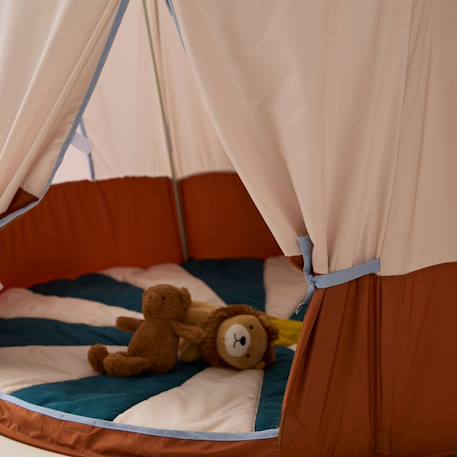 Tente de jeu circus bleu Bleu, écru, marron 5 - vertbaudet enfant 