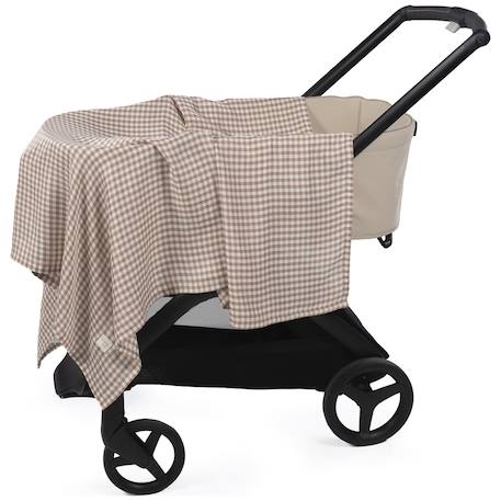 Lange praliné vichy moka (120x120 cm) Marron 4 - vertbaudet enfant 