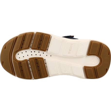 Baskets enfant garçon en cuir flexyper mini Bleu c0045+Marron c2g9b 6 - vertbaudet enfant 