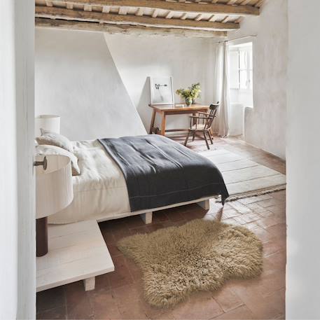 Tapis lavable en laine woolly Beige+Blanc+Gris clair 1 - vertbaudet enfant 