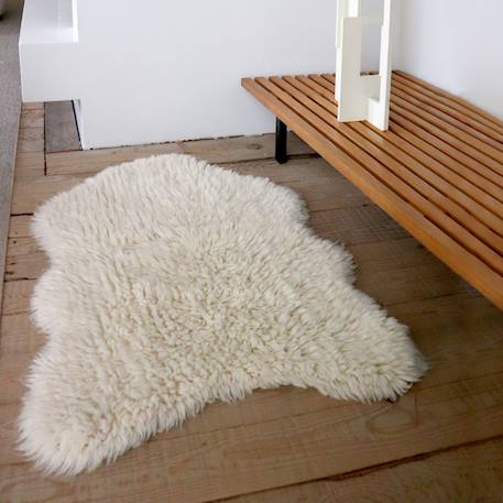 Tapis lavable en laine woolly Beige+Blanc+Gris clair 9 - vertbaudet enfant 