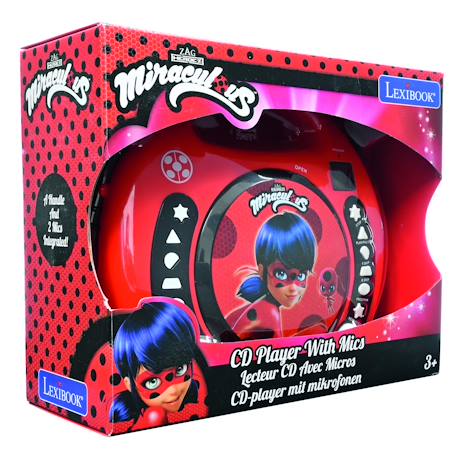 Lecteur cd portable avec 2 microphones miraculous ROUGE 3 - vertbaudet enfant 