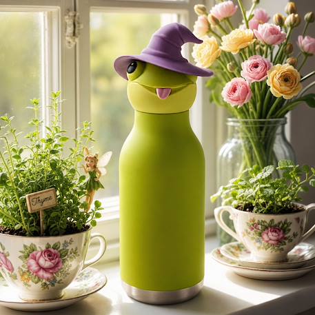 Gourde isotherme spookie sorcière (460 ml) Vert, violet, noir 5 - vertbaudet enfant 
