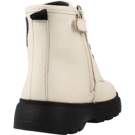 Baskets bébé fille en cuir kiddartah Blanc c1m9b+Noir c9999 3 - vertbaudet enfant 
