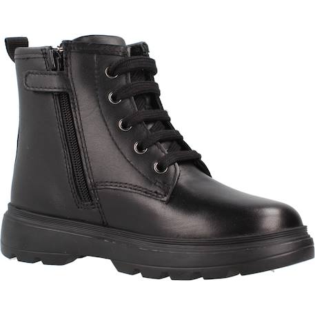 Baskets bébé fille en cuir kiddartah Blanc c1m9b+Noir c9999 11 - vertbaudet enfant 