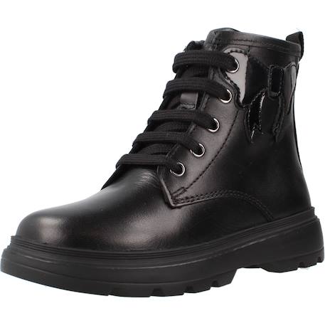 Baskets bébé fille en cuir kiddartah Blanc c1m9b+Noir c9999 10 - vertbaudet enfant 