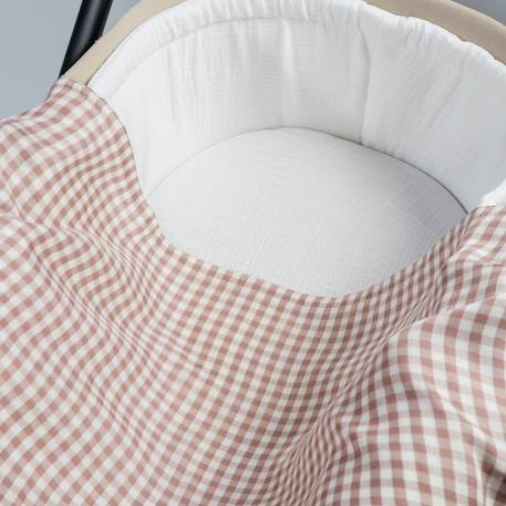 Lange praliné vichy moka (120x120 cm) Marron 6 - vertbaudet enfant 