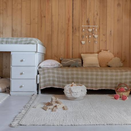 Tapis lavable en laine koa grès Naturel 1 - vertbaudet enfant 