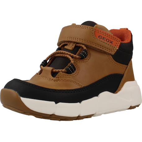 Baskets bébé garçon en cuir flexyper mini Bleu c0045+Marron c2g9b 10 - vertbaudet enfant 