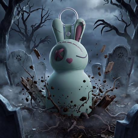 Mini gourde isotherme spookie lapin zombie (200 ml) Vert d'eau, rouge, vert 6 - vertbaudet enfant 