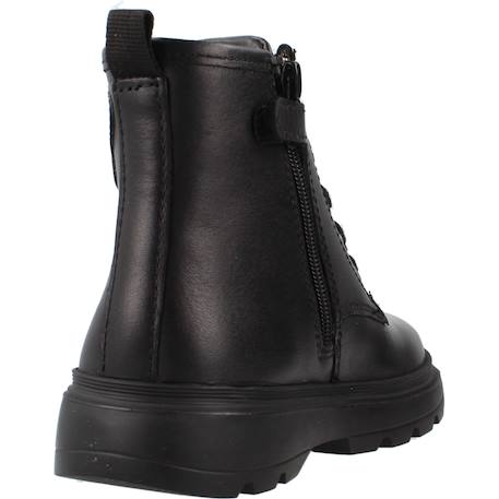 Baskets bébé fille en cuir kiddartah Blanc c1m9b+Noir c9999 9 - vertbaudet enfant 