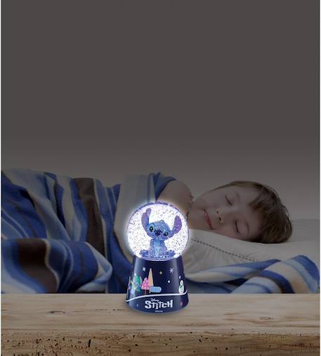 Enceinte bluetooth boule à neige Disney stitch, lumineuse avec changement de couleurs BLEU 6 - vertbaudet enfant 