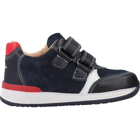 Derbies bébé garçon en cuir Bleu c4075+Noir c0005 1 - vertbaudet enfant 