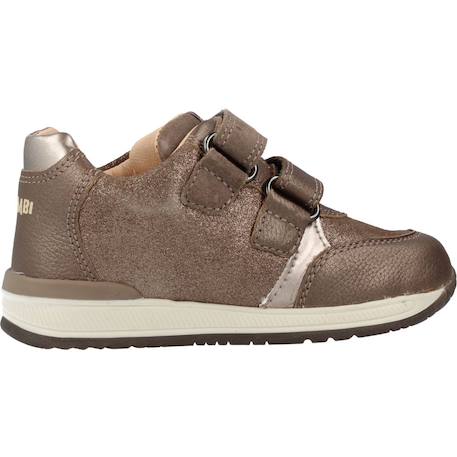 Derbies bébé fille en cuir rishon Marron c1x2u+Rose c8j8n 1 - vertbaudet enfant 