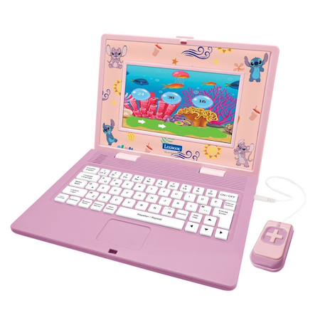 Ordinateur éducatif couleur angel stitch en/fr ROSE 1 - vertbaudet enfant 